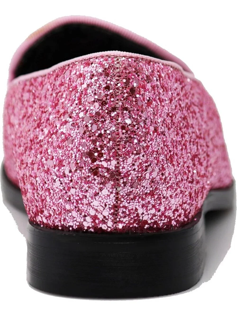 Men's Pink Vintage Glitter Loafers Slip On Tuxedo Dress Party Classic Shoes